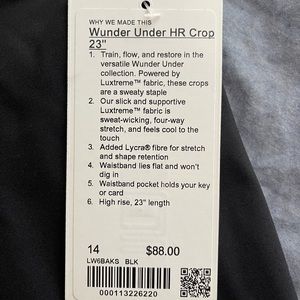 Lulu lemon Wunder Under HR Crop